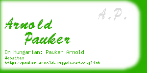 arnold pauker business card